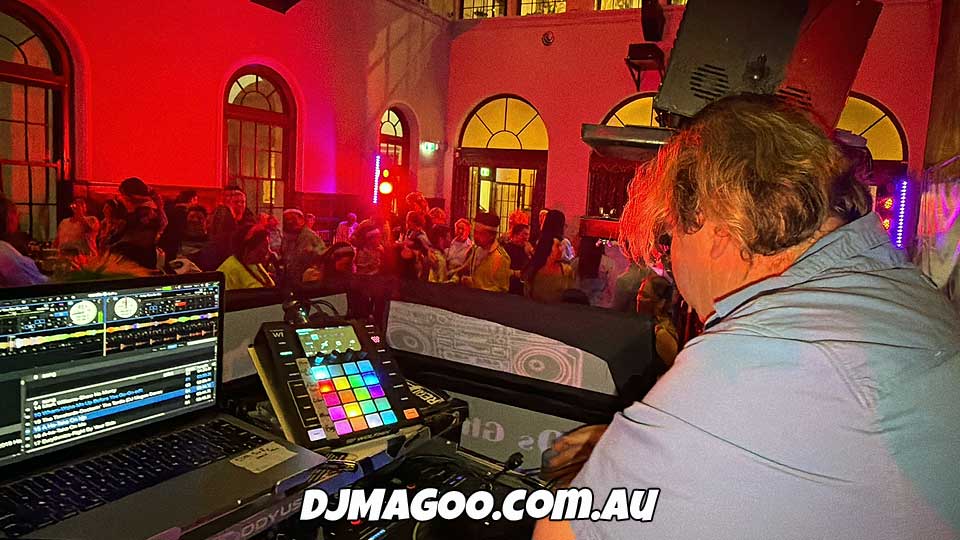 Room Lighting & 80s DJ MAGOO hire at Sydney Uni