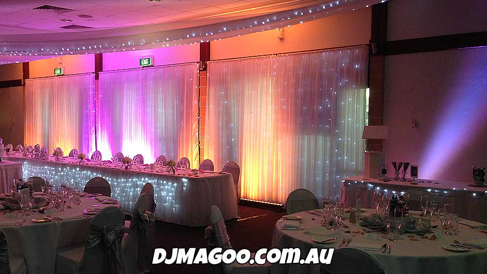 Wedding Table Up Lighting with DJ MAGOO